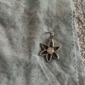 SILPADA Silver and Cubic Zirconia Daisy Pendant